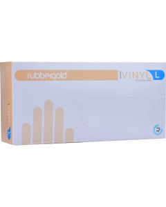 Guantes Rubbergold Vinilo sin polvo L
