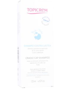 Topicrem Champú Costra Láctea 125 ml antes Sebicur