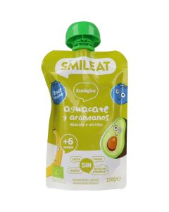 Smileat Puré bebible ecológico con Aguacate y arándanos