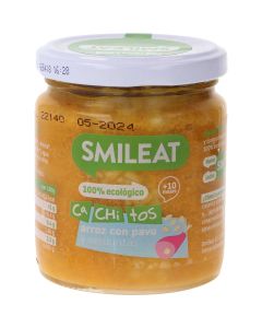 Smileat Tarrito Eco con Cachitos de Arroz con pavo y verduras 230 gr