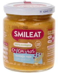 Smileat Cachitos Tarrito Eco Lenteja Roja con Quinoa 230 gramos
