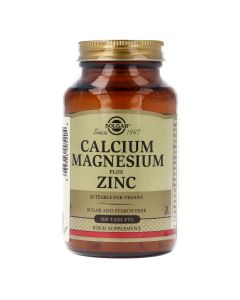 Solgar - Calcio y Magnesio con Zinc Plus - 100 comprimidos