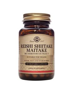 Solgar - Extracto de Hongo Reishi Shiitake Maitake - 50 Cápsulas Vegetales