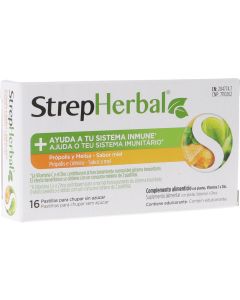 StrepHerbal Própolis y Melisa 16 Pastillas para chupar