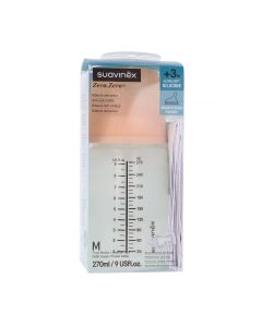 Suavinex Biberón Zero Anticólico Flujo Medio +3 meses Color Clásico