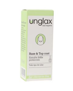 Unglax Base & Top Coat Esmalte Doble Protección 10 ml