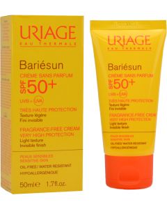 Uriage Bariésun Crema Sin Perfume SPF50+ Textura Ligera