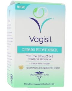 Vagisil Cuidado Incontinencia Toallitas Íntimas 2en1 12 uds