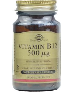 Solgar Vitamina B12 500 μg (Cianocobalamina) 50 Cápsulas Vegetales