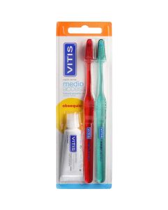 VITIS Duplo Cepillo Dental Medio Access