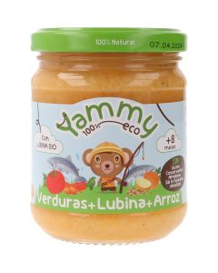 Yammy Tarrito Verduras, Lubina y Arroz Integral