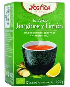 Yogi Tea Infusión Té Verde, Jengibre y Limón