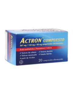 Actron compuesto 267 mg/133 mg/40 mg 20 comprimidos efervescentes