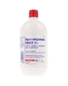 Agua oxigenada foret 30 mg/ml soluciún cutánea y concentrado para solución bucal 1 frasco 1000 ml
