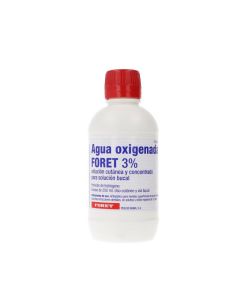 Agua oxigenada foret 30 mg/ml solucion cutanea y concentrado para solucion bucal 1 frasco 250 ml