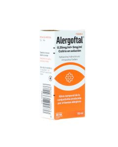 Alergoftal 0,25 mg/ml + 5 mg/ml colirio en solución 1 frasco 10 ml