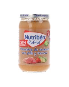 Nutribén Potitos Menestra de Verduras con Pollo y Ternera 235 g