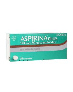 Aspirina plus 500 mg/50 mg 20 comprimidos