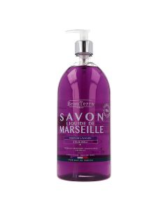 BeauTerra Jabón de Marsella Lavanda 1 L | Limpieza Suave para Cuerpo y Manos