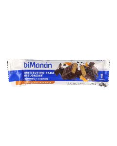 beSlim Barrita Chocolate Negro con Naranja de biManán