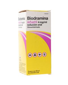 Biodramina infantil 4 mg/ml solucion oral 1 frasco 60 ml
