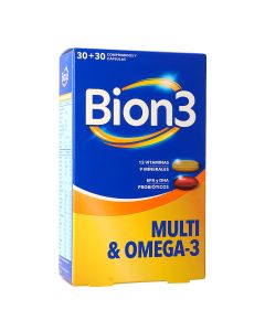 Bion3 Multi & Omega 3 | Vitaminas, Minerales, Omega-3 y Probióticos 4 en 1