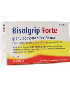BISOLGRIP FORTE GRANULADO PARA SOLUCION ORAL, 10 sobres