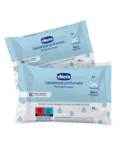 Toallitas Chicco Húmedas Perfumadas Pack 2x16 | Desde el Nacimiento