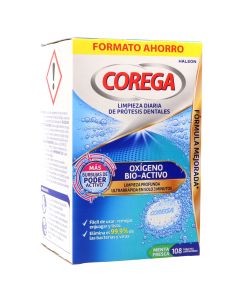 Corega Oxígeno Bio-Activo108 Tabletas Limpiadoras