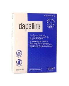 Dapalina 30 comprimidos bicapa | Complemento con melatonina y azafrán
