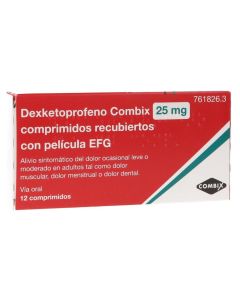Dexketoprofeno combix efg 25 mg 12 comprimidos recubiertos