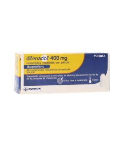 Difenadol 400 mg 20 comprimidos recubiertos