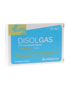 Disolgas 257,5 mg 32 cápsulas blandas