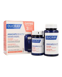 Anacaps Reactiv Cápsulas 2 +1 de regalos- tratamiento completo para 3 meses de Ducray