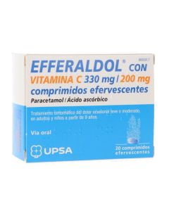 Efferaldol con vitamina c 330 mg/200 mg 20 comprimidos efervescentes