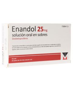 Enandol 25 mg 10 sobres solucion oral 10 ml