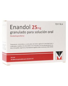 Enandol 25 mg 10 sobres granulado para solución oral