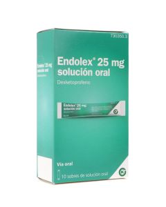 Endolex 25 mg 10 sobres solución oral 10 ml
