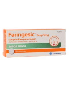 Faringesic 5 mg/5 mg 20 comprimidos para chupar (sabor menta)