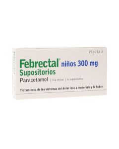 Febrectal niños 300 mg 6 supositorios
