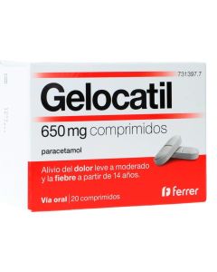 Gelocatil 650 mg 20 comprimidos