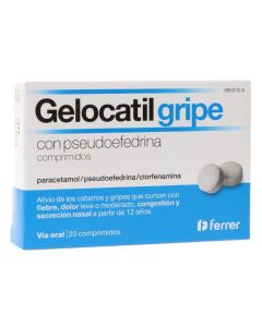 Gelocatil gripe con pseudoefedrina 20 comprimidos