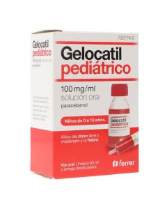 Gelocatil pediátrico 100 mg/ml solución oral 1 frasco 60 ml
