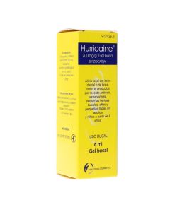 Hurricaine 200 mg/g gel bucal 1 tubo 6 ml