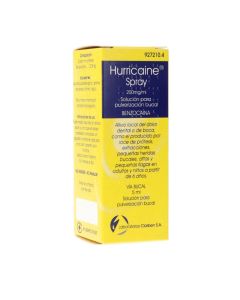 Hurricaine spray 200 mg/ml solución para pulverización bucal 1 frasco 5 ml