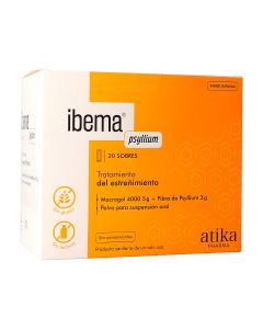 Ibema Psyllium 20 Sobres | Fibra Natural para el Bienestar Digestivo