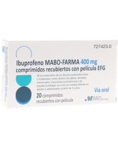 IBUPROFENO MABO-FARMA 400 MG COMPRIMIDOS RECUBIERTOS CON PELICULA EFG,20 comprimidos (PVC/PVDC/AL)