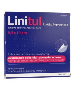 Linitul 20 apósitos impregnados 8,5 x 10 cm