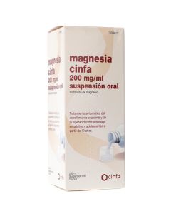Magnesia cinfa 200 mg/ml suspension oral 1 frasco 260 ml