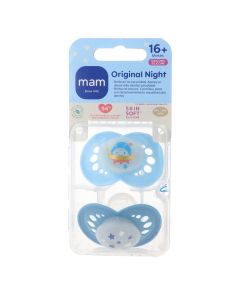 Mam Chupetes Azules Original Night +16 meses Silicona